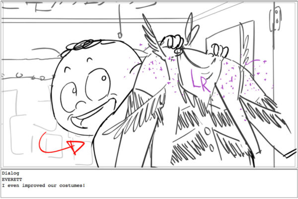 Yujin Lee serves up a Costume Quest storyboard panel, which we call, “I even…