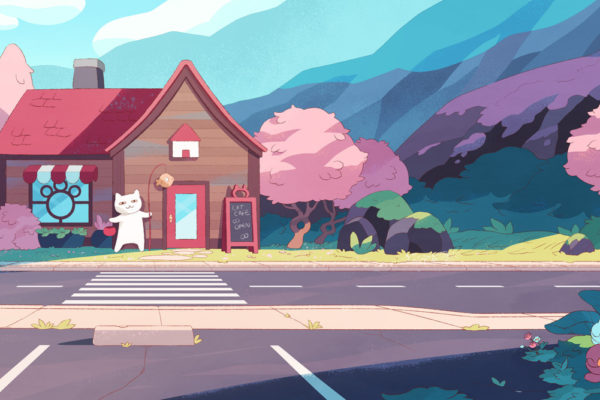 Each background for Bee and PuppyCat: Lazy in Space is prettier than the one…