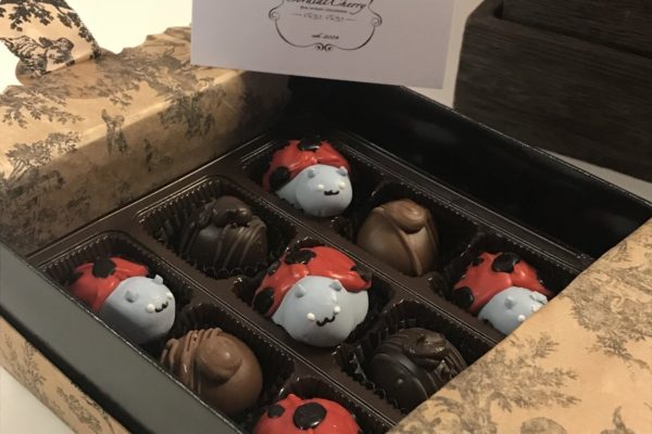 cartoonhangover: Our intern Hannah’s family owns a chocolate shop and they made some cute…
