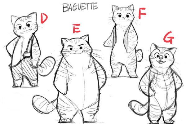 Here’s another batch of concept designs for Catlantis hero Baguette Beurre, from the wonderfully…
